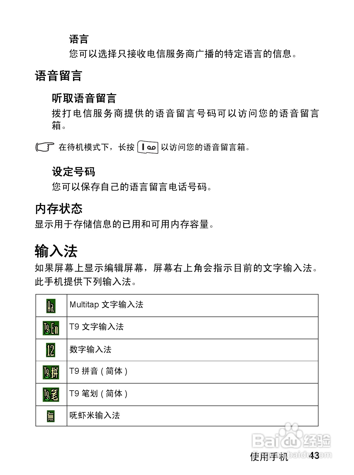 明基CL71手机使用说明书:[6]