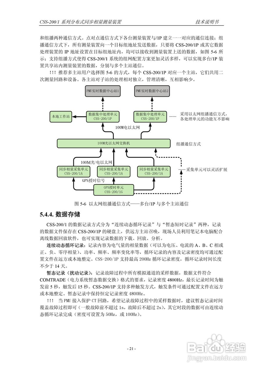 四方CSS-200/1D分布式同步相量测量装置技术说明书:[3]