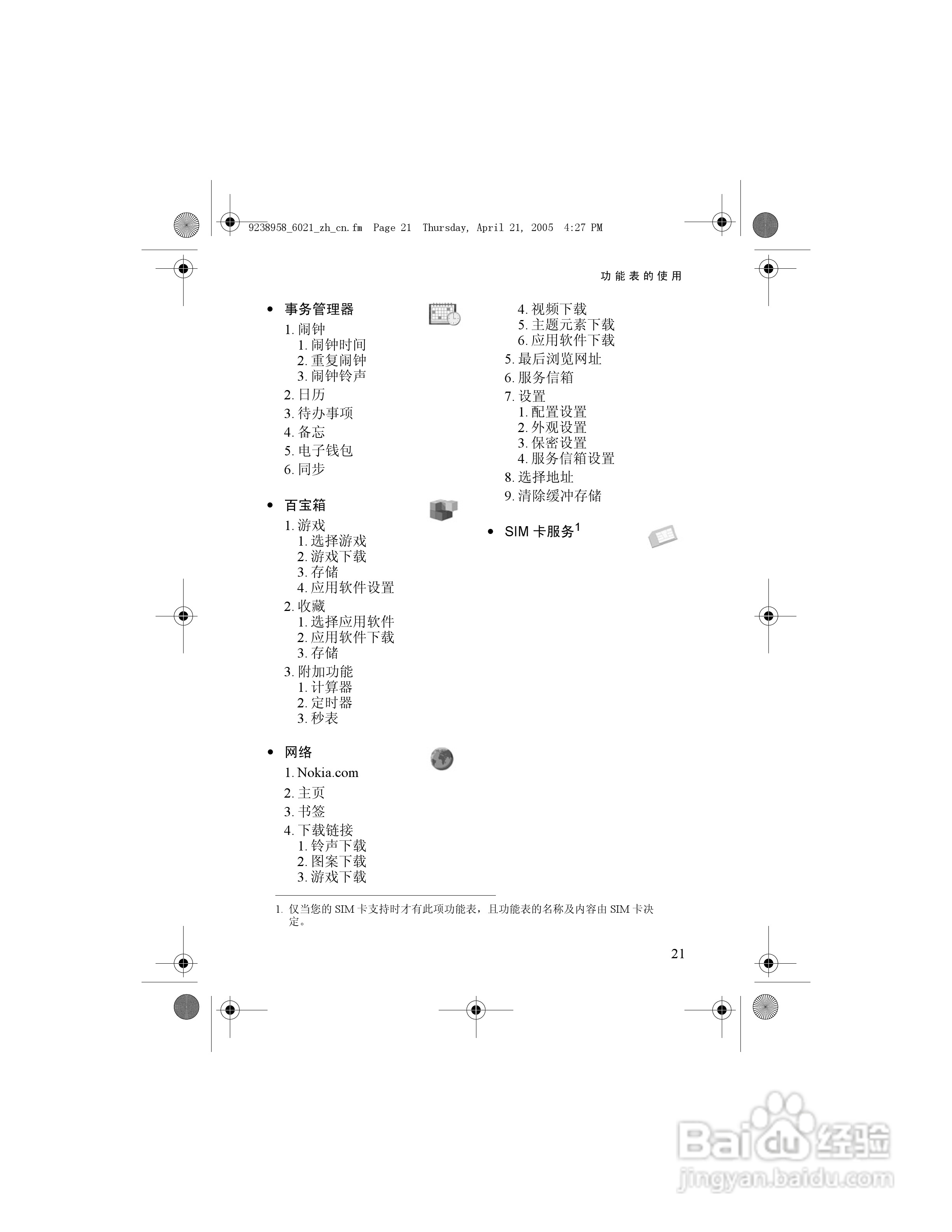 诺基亚6021手机使用说明书:[4]