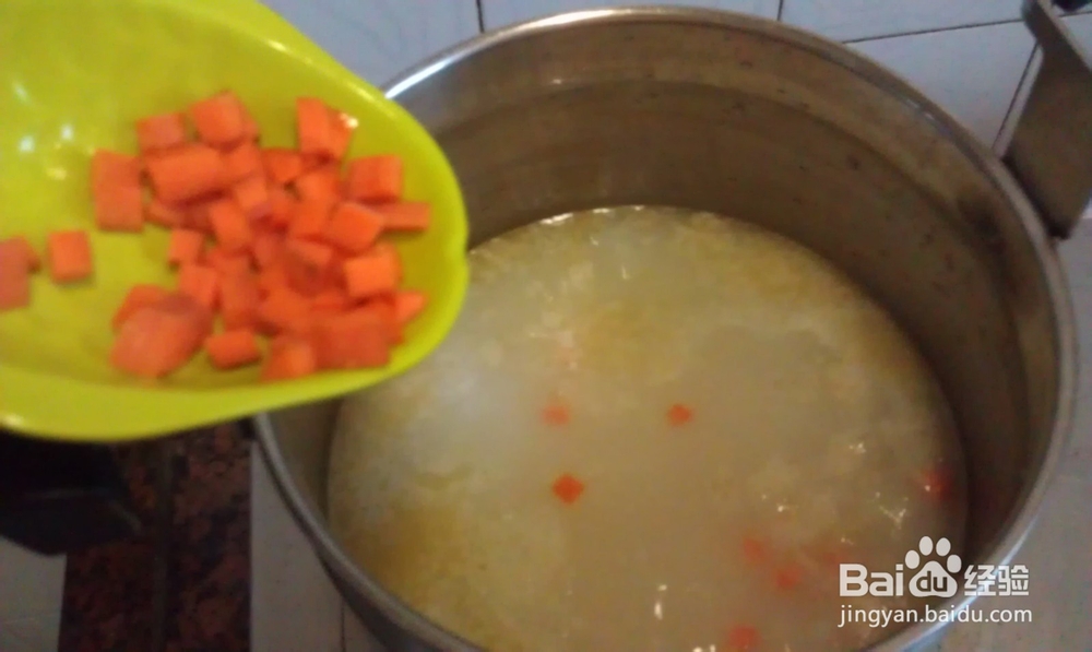 蟹粉丝瓜粥--鲜美啊