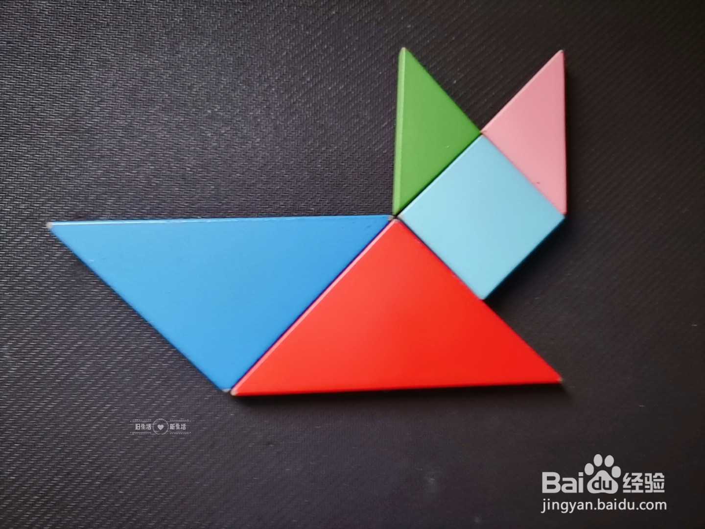 儿童益智七巧板 如何用七巧板拼一只猫(32)