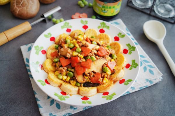 香菇彩蔬鲜肉日本豆腐