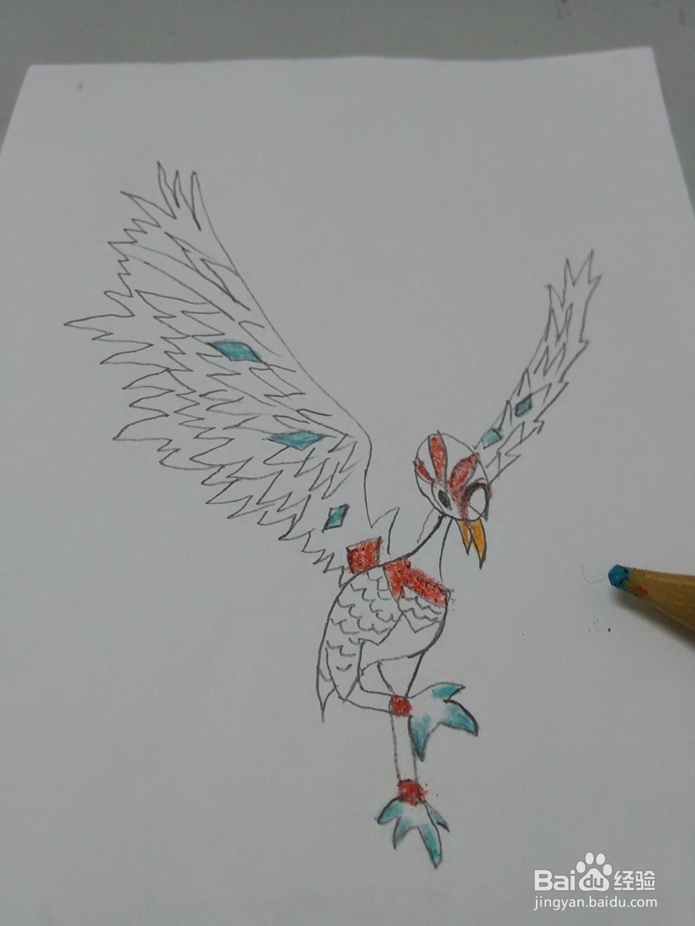 猪猪侠火焰鹤怎么画