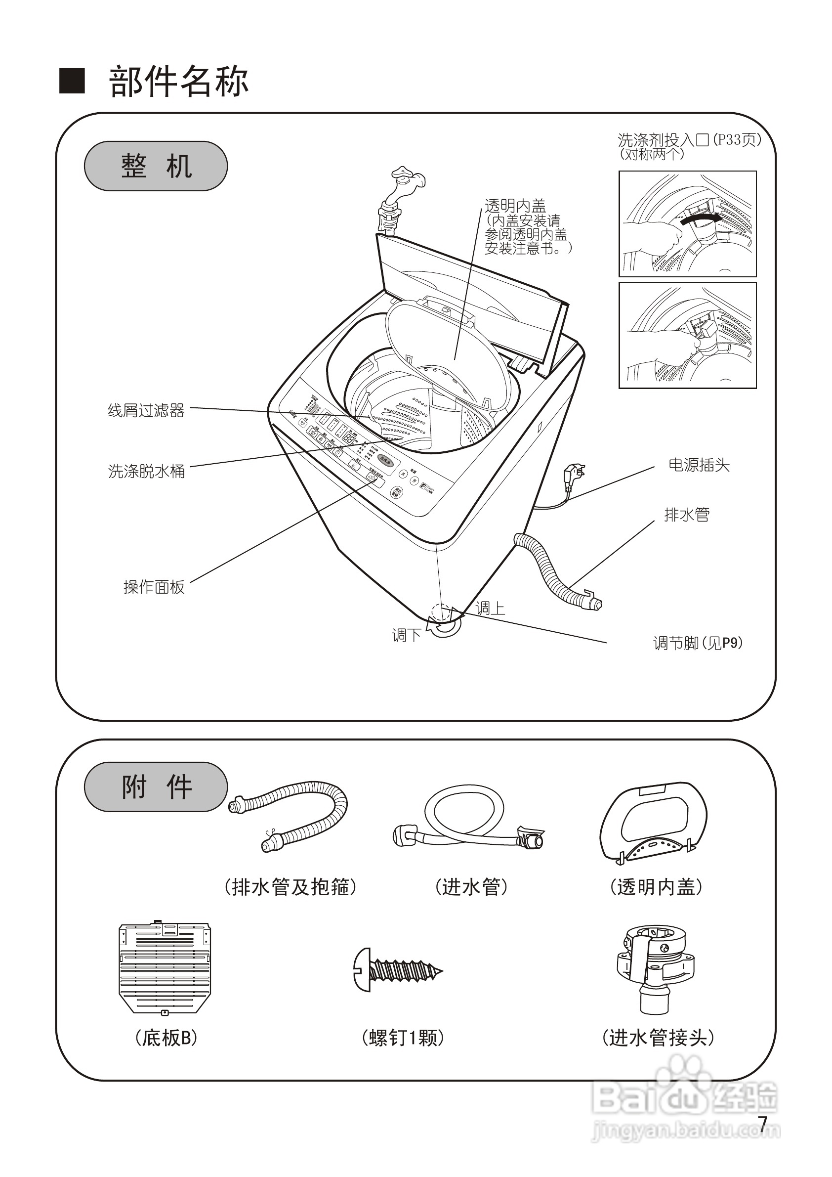 松下XQB65-X601U洗衣机使用说明书:[1]