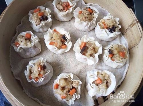 烧麦自己在家做着吃，一点不输给外面的早餐店~