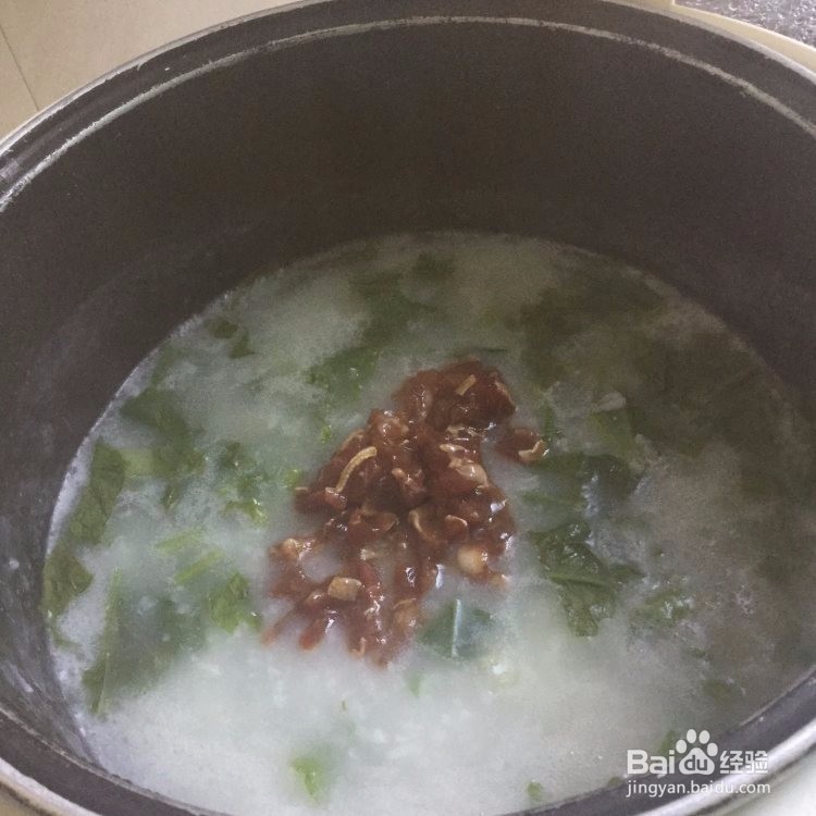 芥菜粥的简单做法