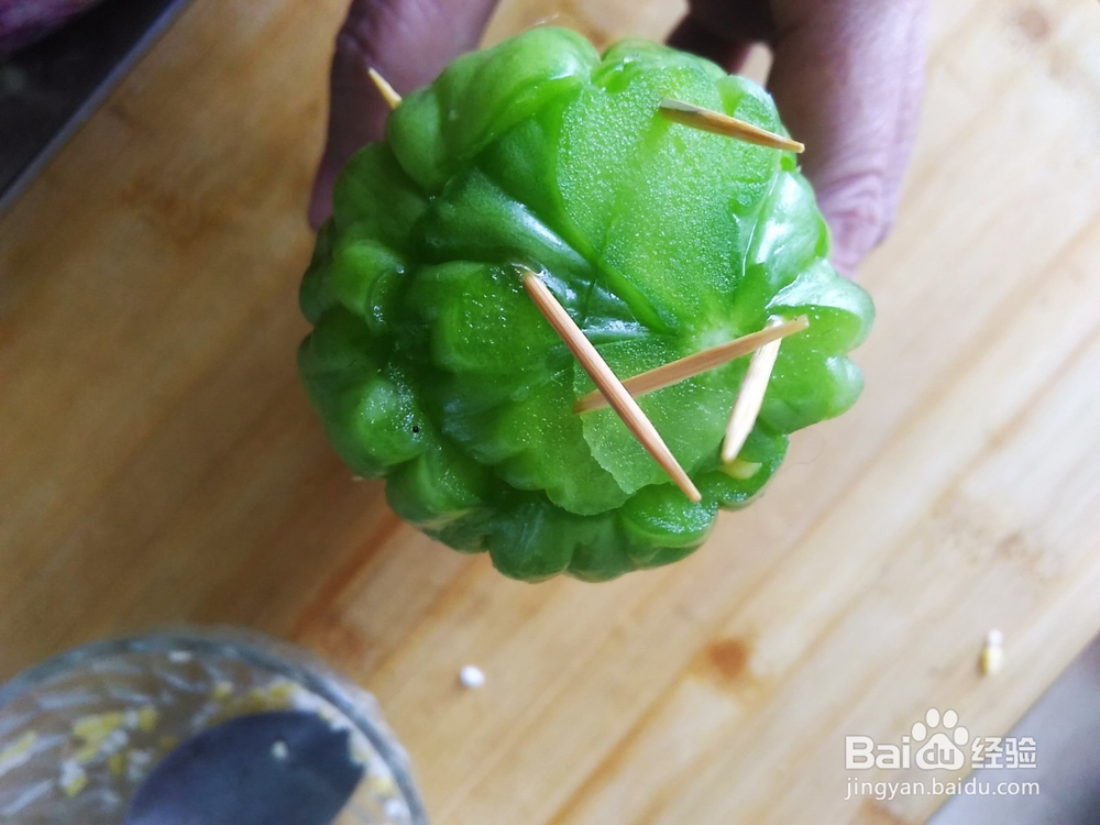 糯米腊肉镶苦瓜的做法