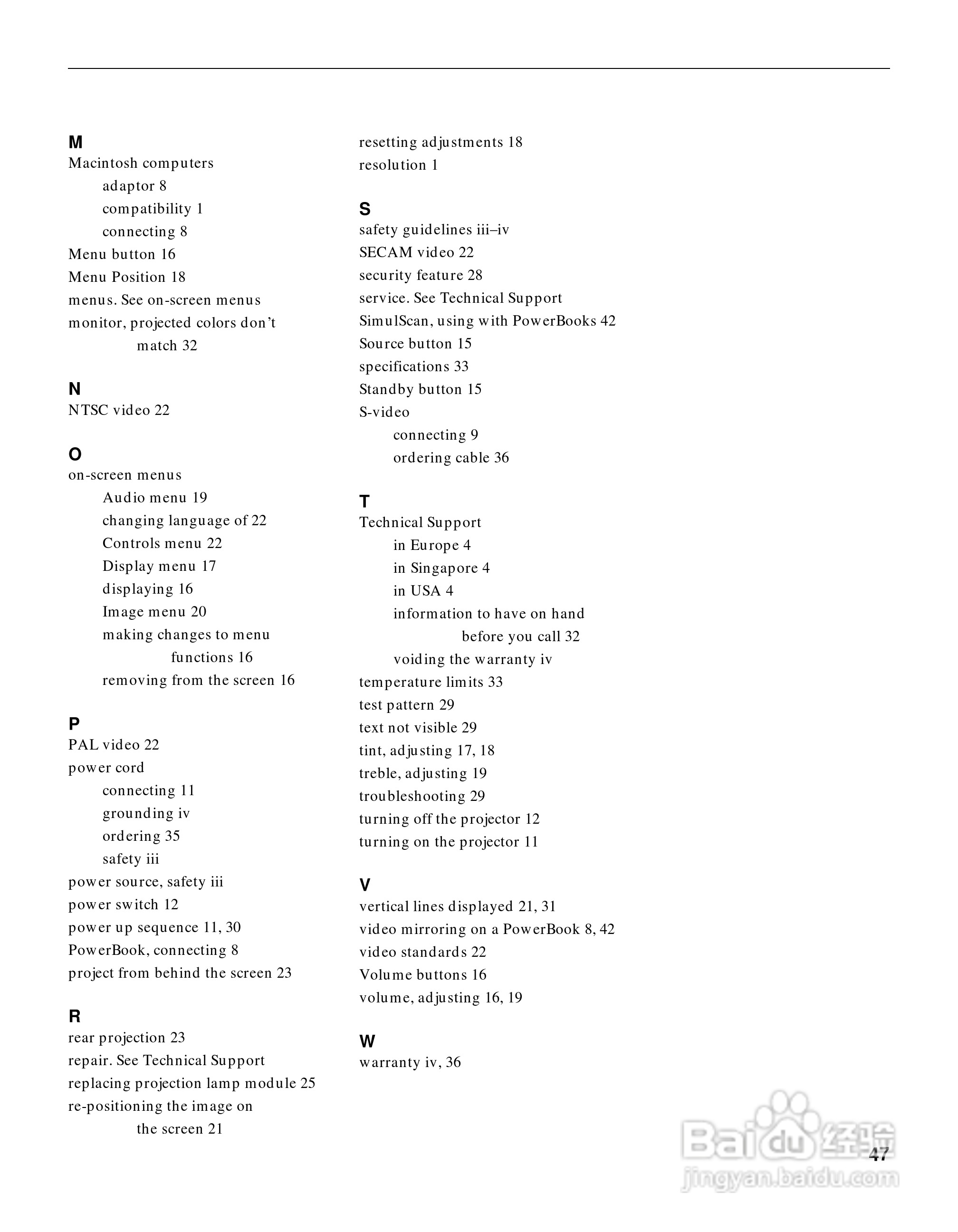 富可视 LP420投影机说明书:[5]