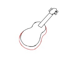 怎么画吉他的简笔画
