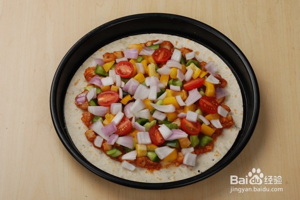 海鲜番茄薄脆披萨