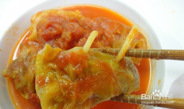 怎么做蕃茄酱口味的卷心菜包肉