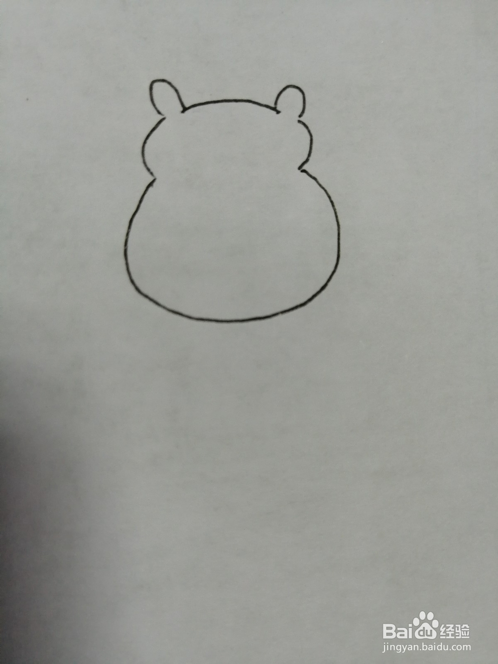 俏皮的小河马怎么画