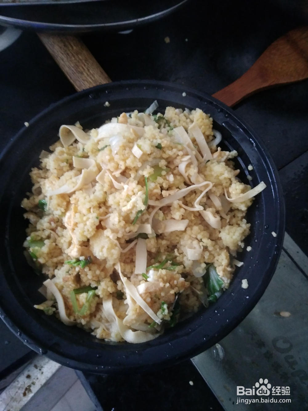 小米燕麦白菜千张炒饭