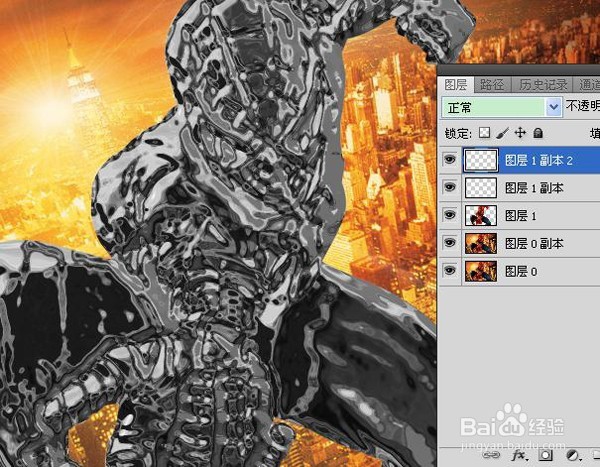 ps冰冻教程 冰封蜘蛛侠