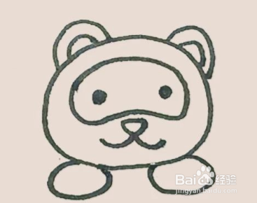 手绘简笔画之小熊猫的画法