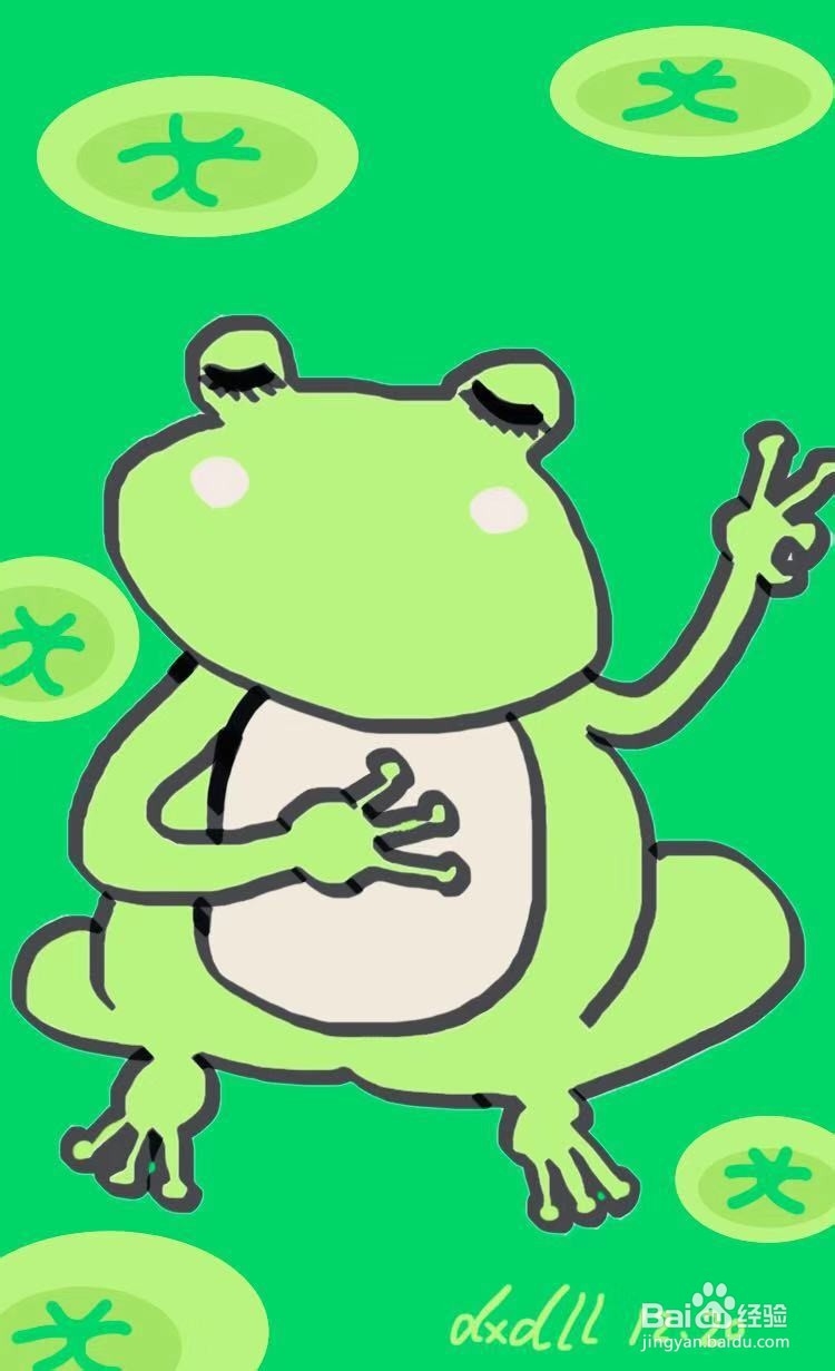 简笔画教程之可爱的青蛙