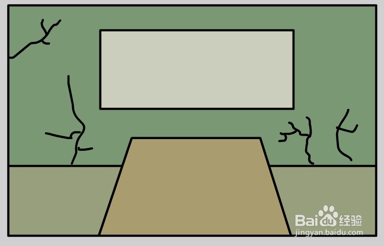 flash如何绘制一个办公室场景