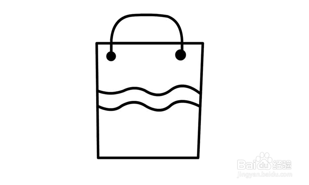 如何画出一个绿色帆布袋？