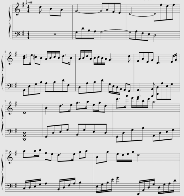 手风琴(10级)《梁祝》的谱子