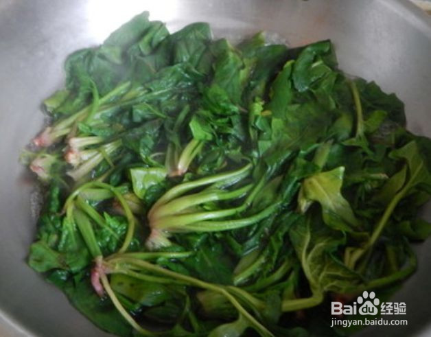 菠菜素包子的做法