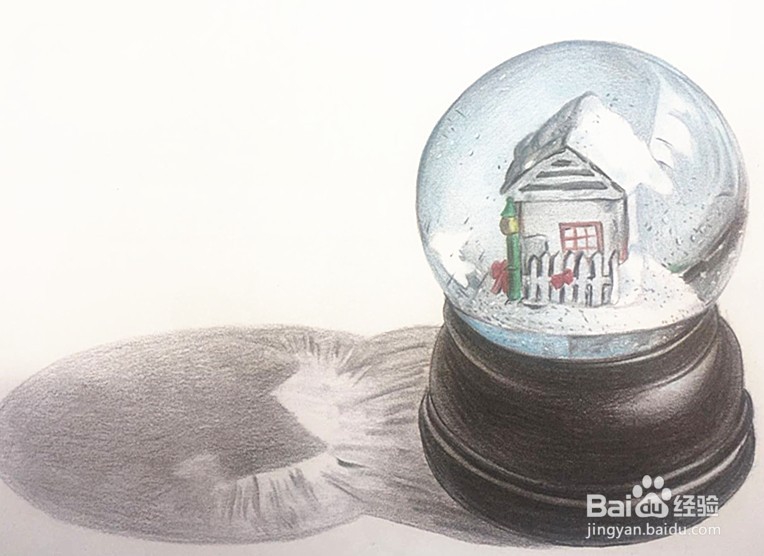 如何用彩铅画白色的物体