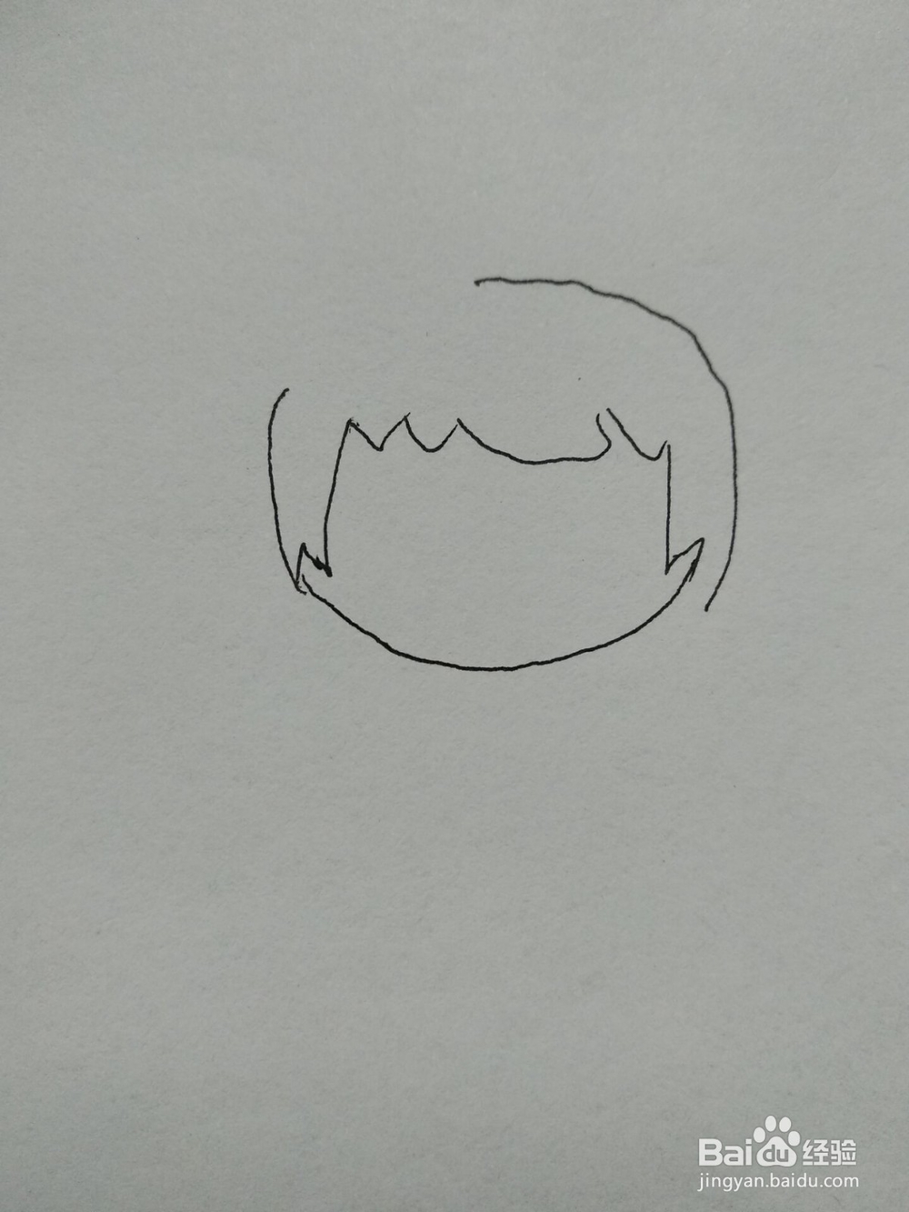 抖音中女孩简笔画步骤