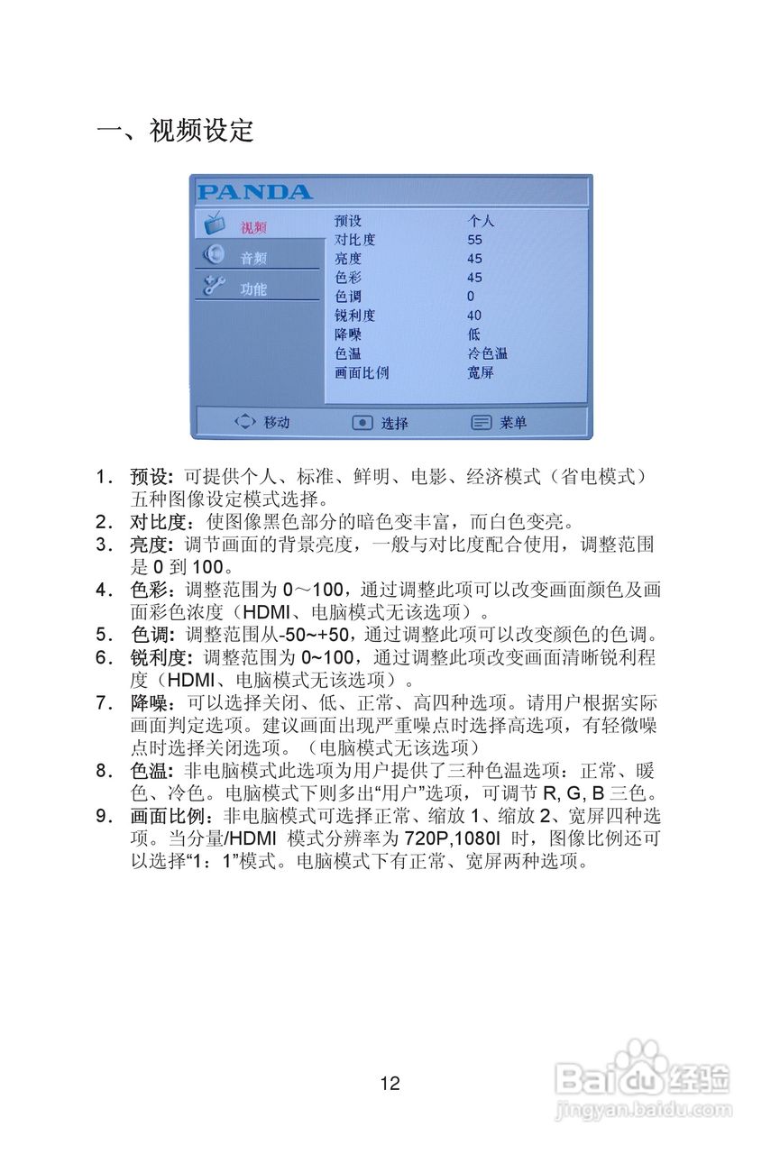 熊猫电子L32A01D液晶彩色电视机说明书:[2]