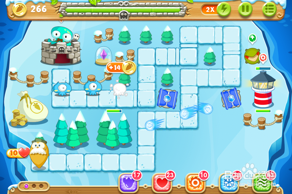 保卫萝卜2第103关金萝卜钻石图文攻略