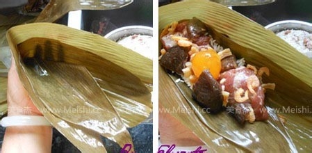 瑶柱花生蛋黄粽的做法