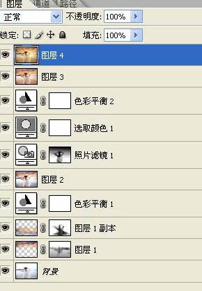 PS快速给海景人物照片加上绚丽的晚霞背景