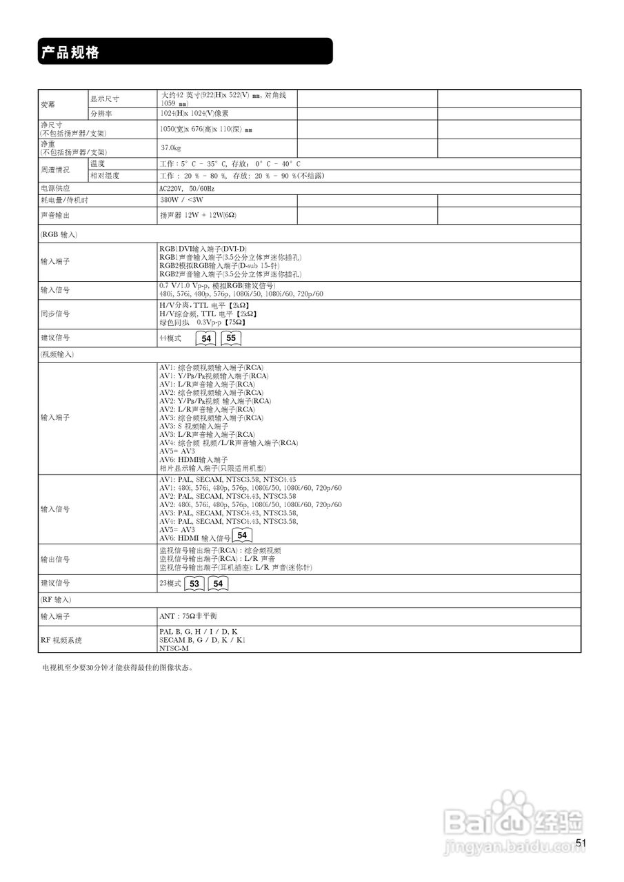 日立42PD7900TC彩电使用说明书:[5]