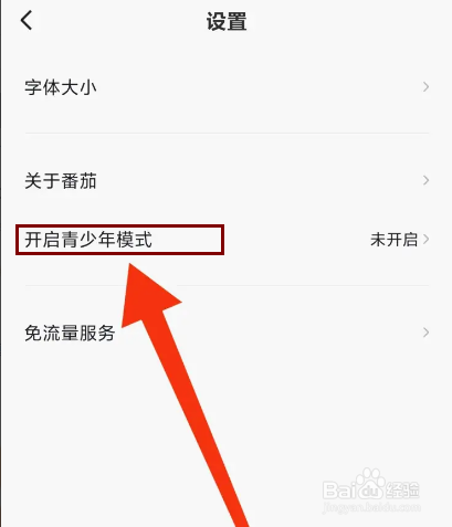 番茄畅听怎么开启青少年模式