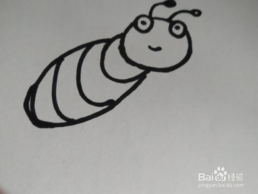 蜜蜂的简笔画技法4