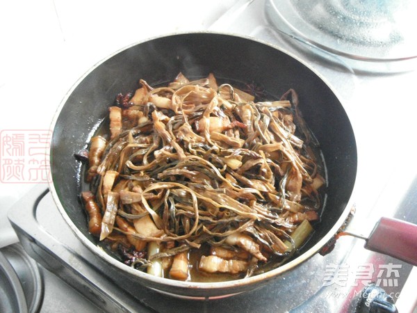 五花肉烧干豆角
