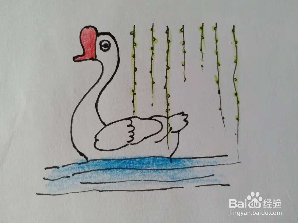 鹅的简笔画法《四》
