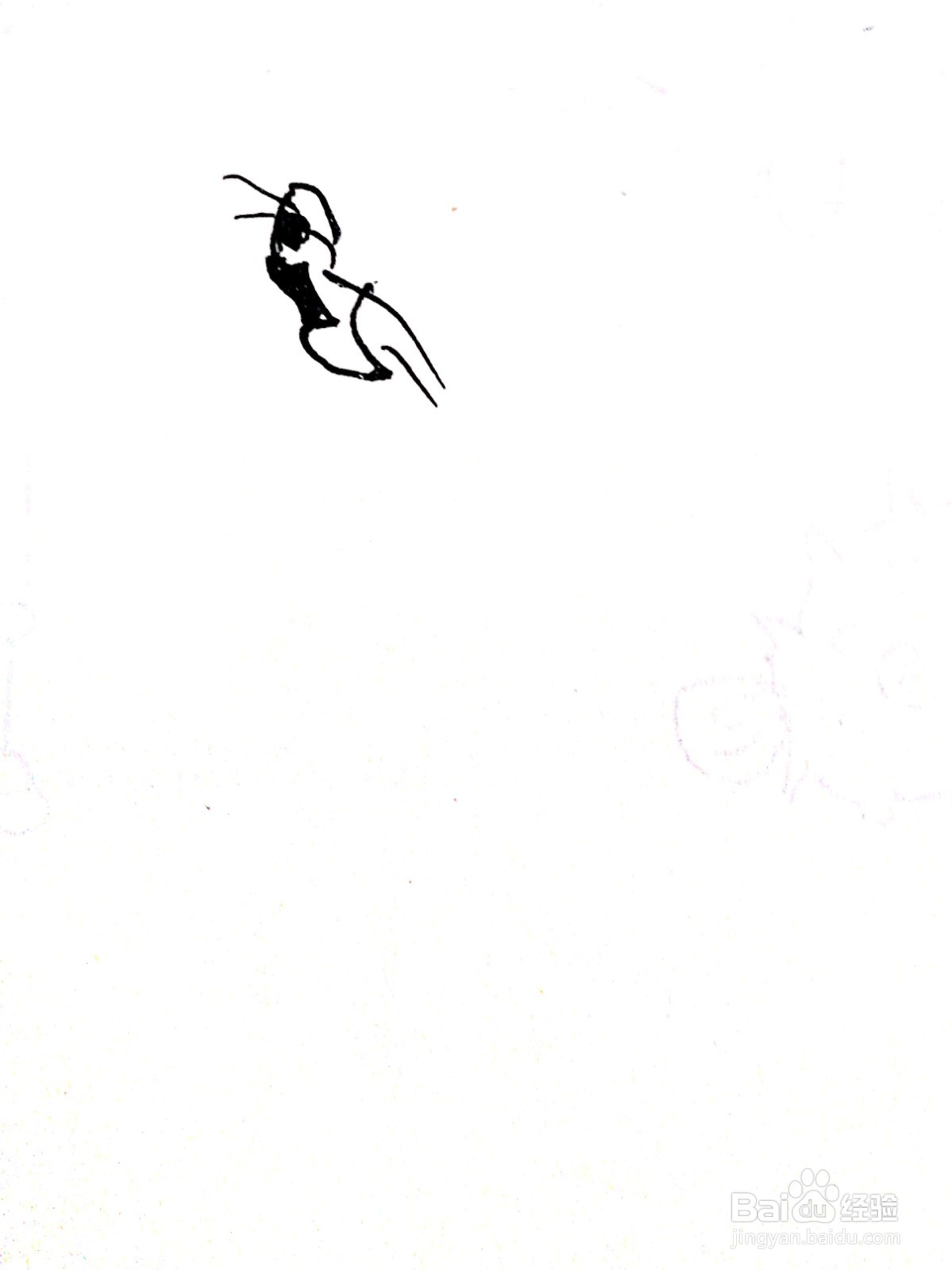 弯着腰的猫线描画怎么画