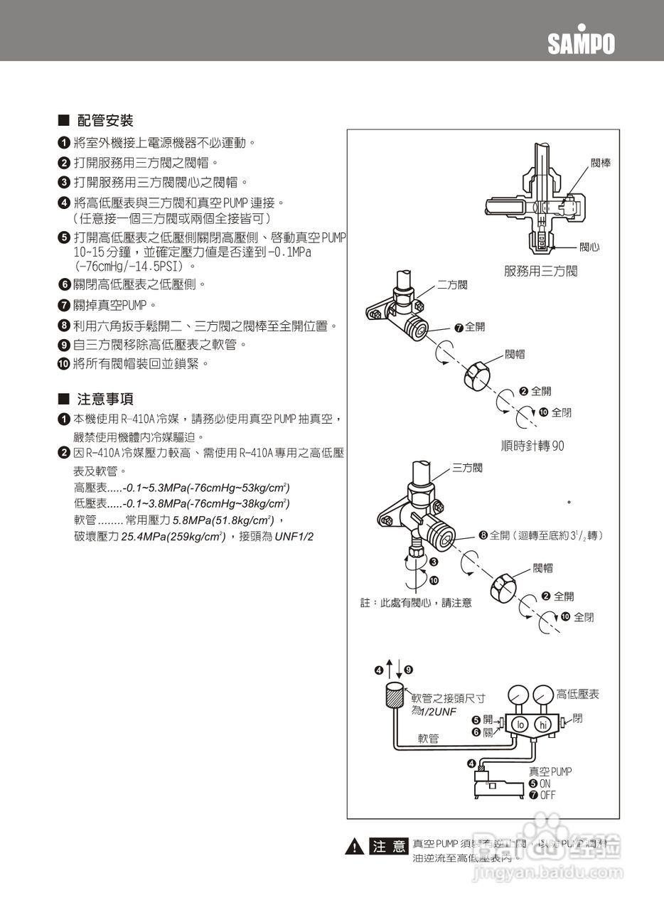 声宝AU-KY81DC3变频分离式冷暖气机说明书:[3]