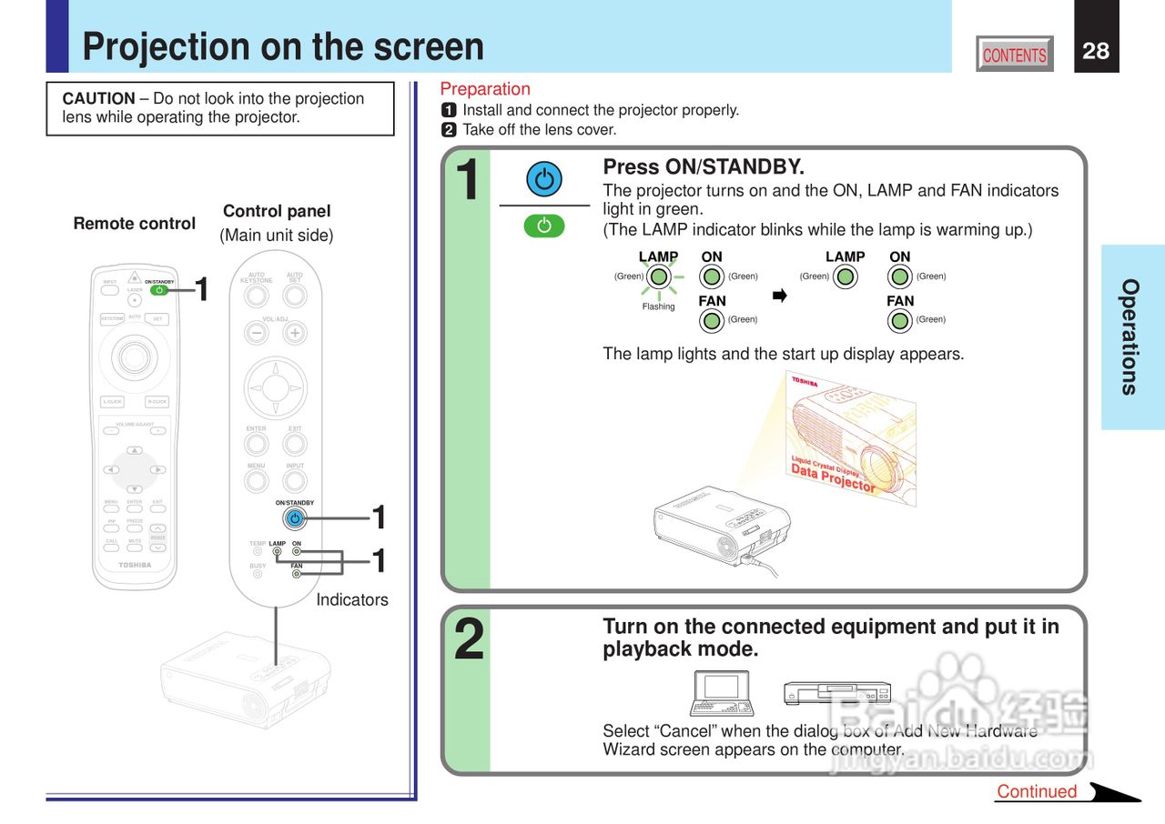 东芝 TLP-X11影机说明书:[3]