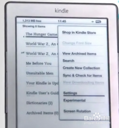 kindle如何恢复出厂设置
