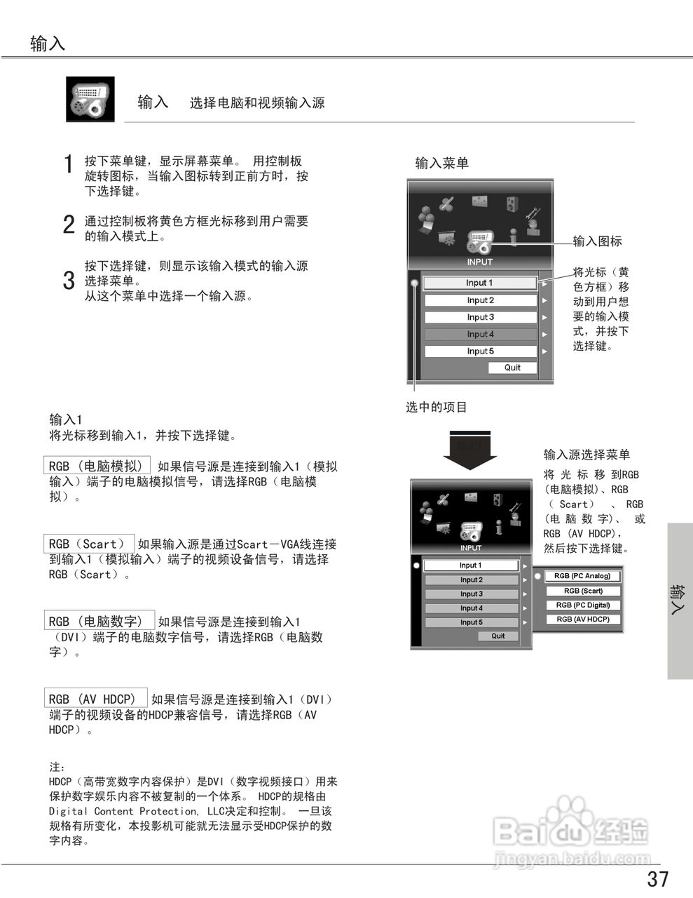 EIKI爱其 LC-X6投影机说明书:[4]