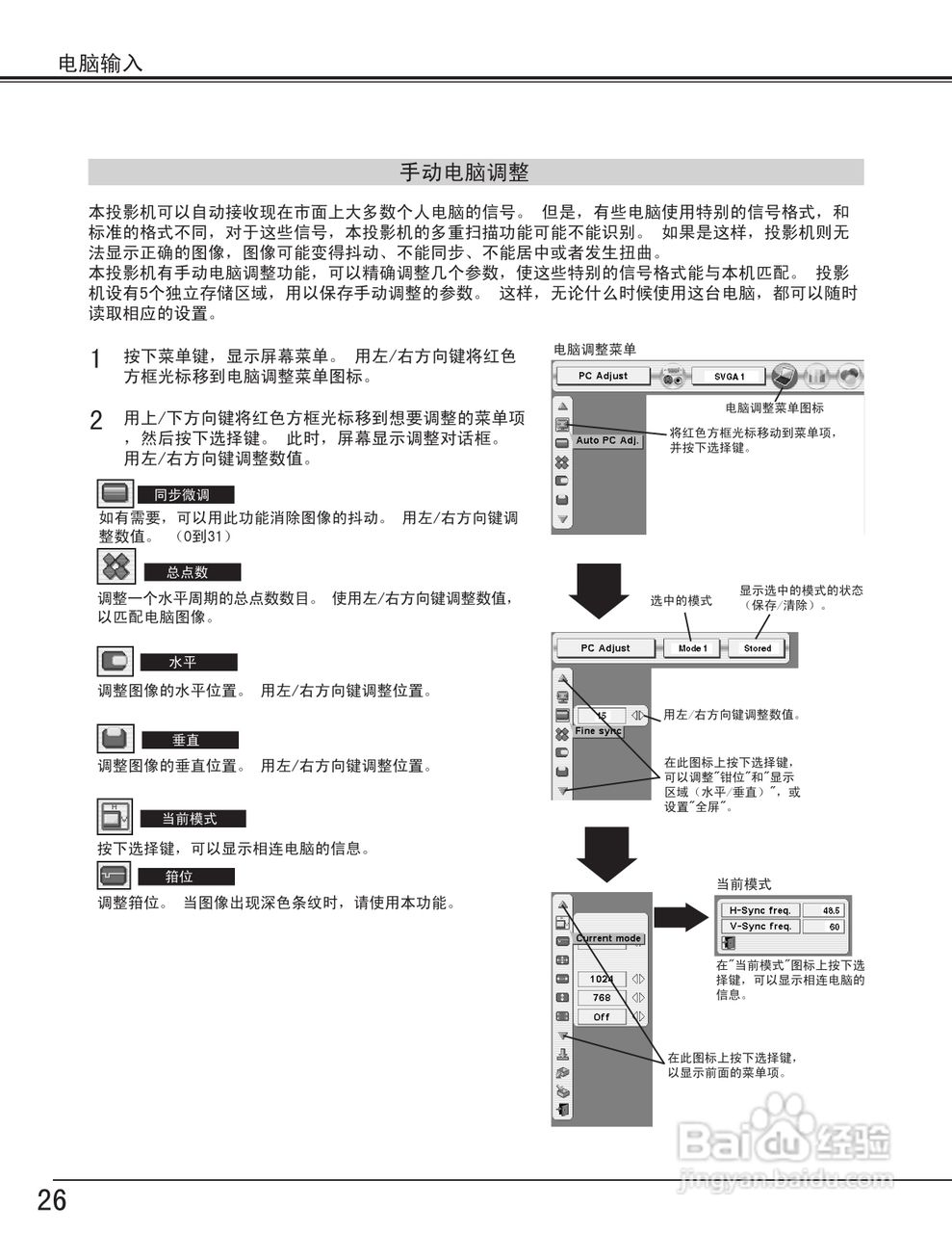 EIKI爱其 LC-X70投影机说明书:[3]