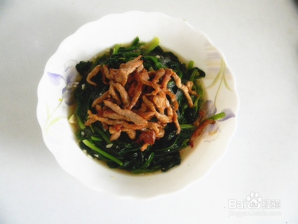 肉丝菠菜的制作方法