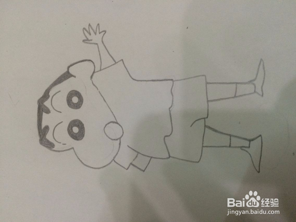 如何画出蜡笔小新的简笔画