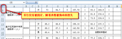 怎么让电子表格excel在滚动拖动时行/列固定不动