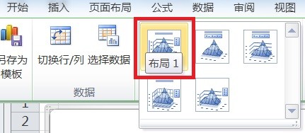 EXCEL怎么让三维曲面图的图表布局显示布局1效果