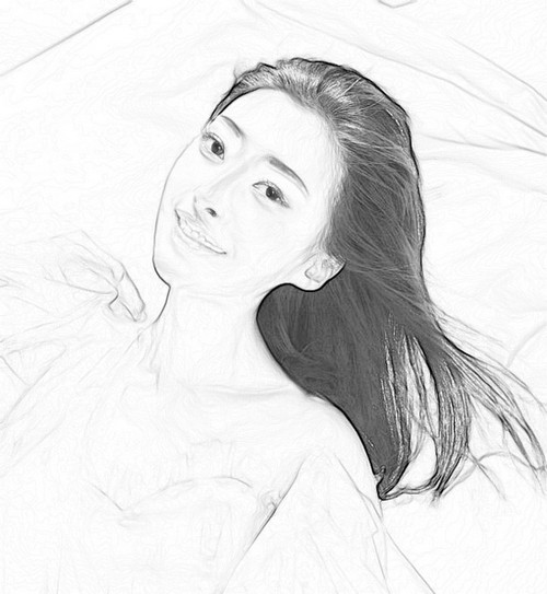 用Photoshop简单制作美女素描图片特效