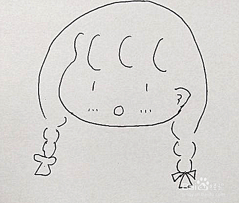 抖音简笔画女孩