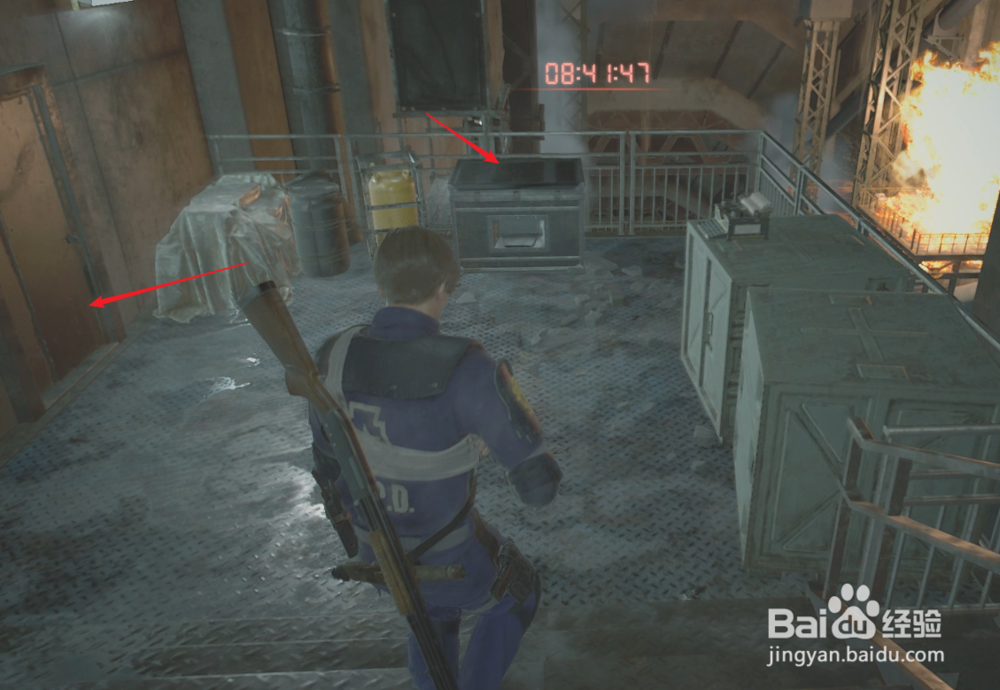 生化2重制版里昂里关攻略74:到达最后一处存档点