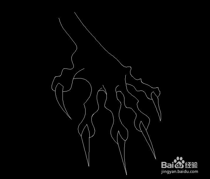 龙的爪子怎么画