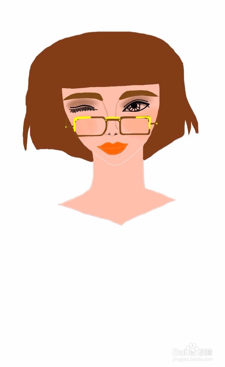 插画教程之文艺女青年